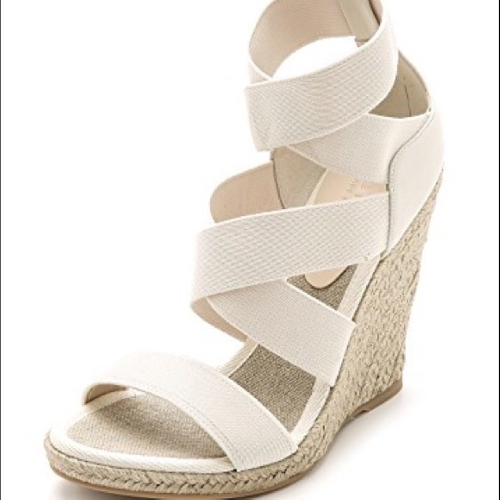 Club Monaco White Harper Wedges